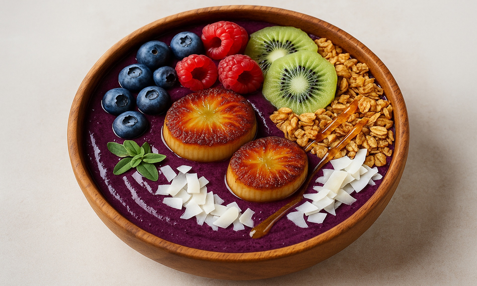 Smoothie Bowl mit Obst und Granola | Manuka Honig